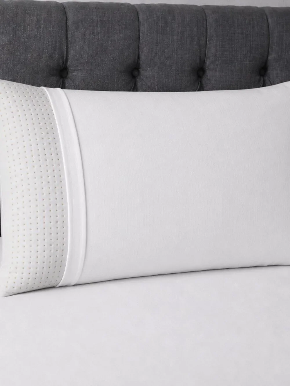 Standard Medium Density Natural Latex Foam Pillow1-pack Set, White